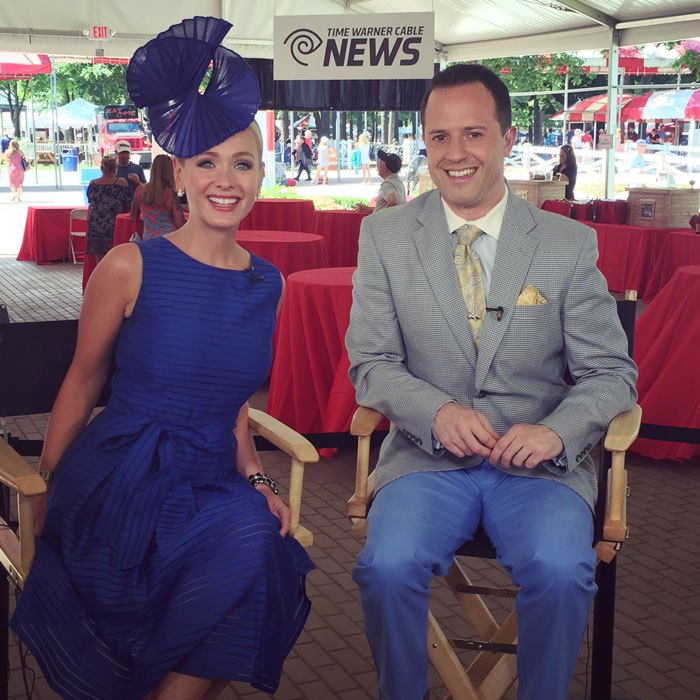 Here I am with TWC News Anchor Kate Welshofer co-hosting 'Toga Today.